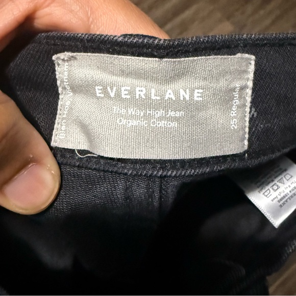 Everlane The Way High Jeans Women's 25R Black Organic Cotton Cropped Denim - Picture 3 of 5